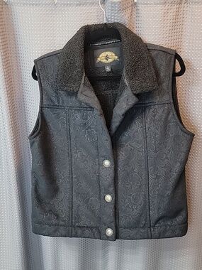 Vintage Country Clothing Co. Cheyenne Collection Paisley Sherpa Vest Size L